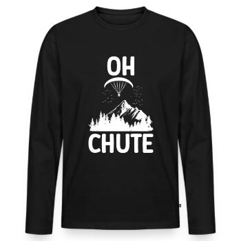 Paramotoring paramotoring - Men's Premium Organic Long Sleeve Shirt - black - Front - Nico (187cm)
