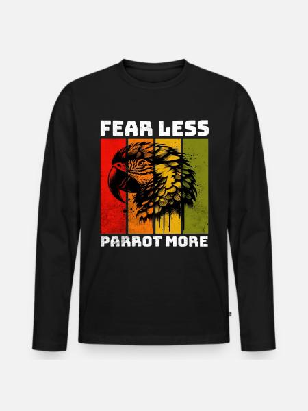 Parrot Sayings - Men's Premium Organic Long Sleeve Shirt - black