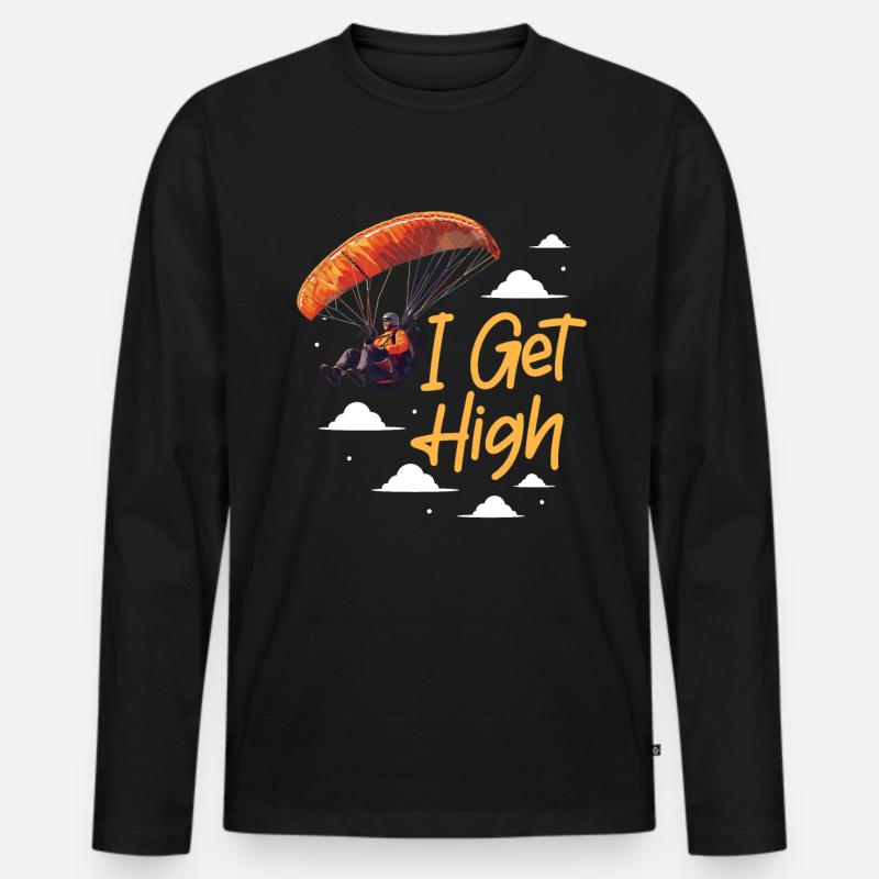 Paramotoring paramotoring - Men's Premium Organic Long Sleeve Shirt - black