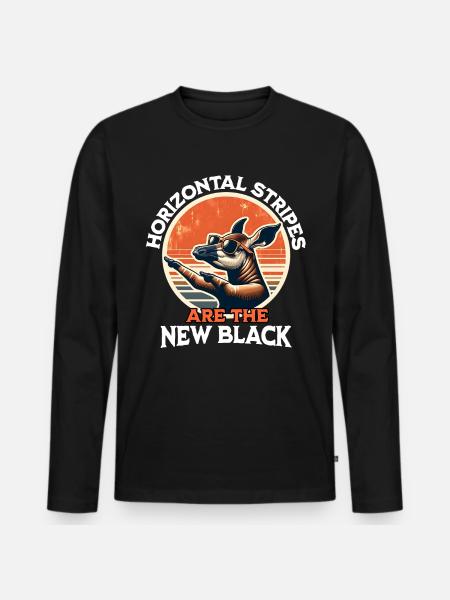 Girafe forestière Okapi - T-shirt manches longues Premium bio Homme - noir