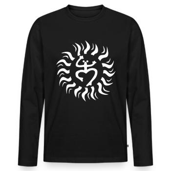 Coqui Frog Symbol Taino Boricua Puerto - Men's Premium Organic Long Sleeve Shirt - black - Front - Nico (187cm)