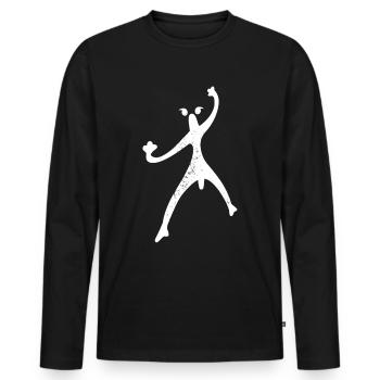 Grenouille Coqui Symbole Taino Boricua Puerto - T-shirt manches longues Premium bio Homme - noir - Devant - Nico (187cm)