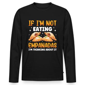 Mexican Venezuelan Empanada - Men's Premium Organic Long Sleeve Shirt - black - Front - Nico (187cm)