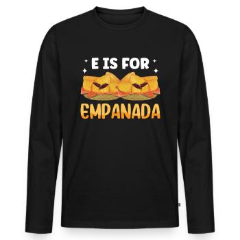 Mexican Venezuelan Empanada - Men's Premium Organic Long Sleeve Shirt - black - Front - Nico (187cm)