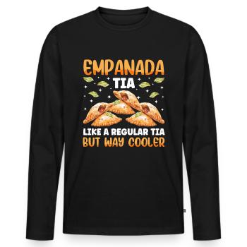 Mexican Venezuelan Empanada - Men's Premium Organic Long Sleeve Shirt - black - Front - Nico (187cm)
