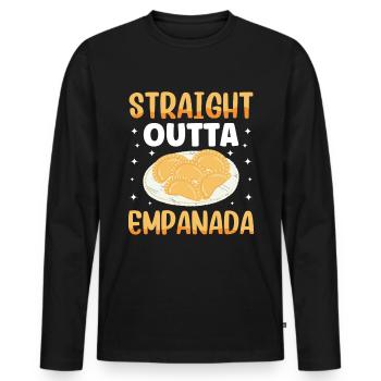 Mexican Venezuelan Empanada - Men's Premium Organic Long Sleeve Shirt - black - Front - Nico (187cm)