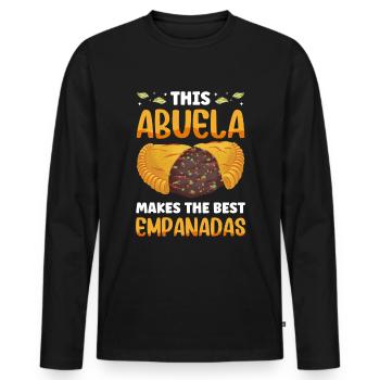 Mexican Venezuelan Empanada - Men's Premium Organic Long Sleeve Shirt - black - Front - Nico (187cm)