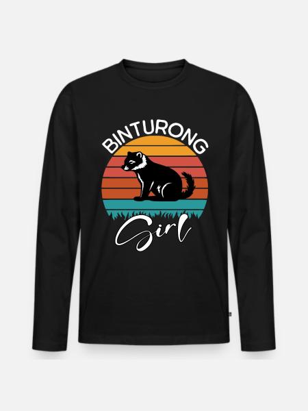 Binturong Girl - Men's Premium Organic Long Sleeve Shirt - black