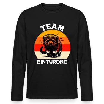 Lustige Marderbär Sprüche - Männer Premium Bio Langarmshirt - Schwarz - Vorne - Nico (187cm)