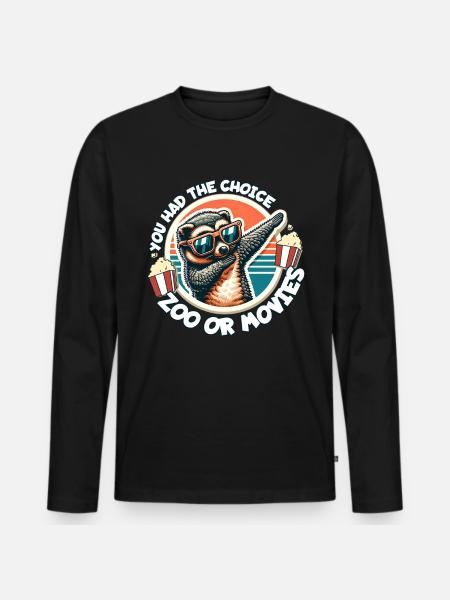 Marderbär Spruch - Men's Premium Organic Long Sleeve Shirt - black