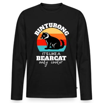 Lustige Marderbär Sprüche - Männer Premium Bio Langarmshirt - Schwarz - Vorne - Nico (187cm)
