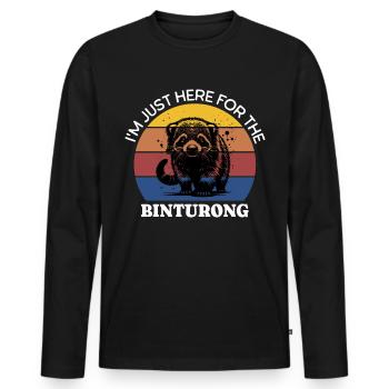 Lustige Marderbär Sprüche - Männer Premium Bio Langarmshirt - Schwarz - Vorne - Nico (187cm)