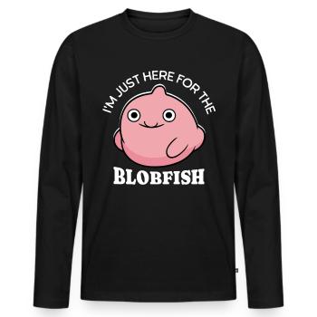 Blobfish Blobfisch - Men's Premium Organic Long Sleeve Shirt - black - Front - Nico (187cm)