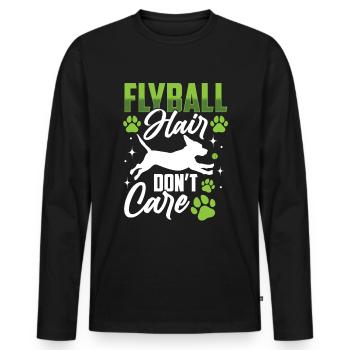 Flyball Canine Sport Agility Parcour Dog - Men's Premium Organic Long Sleeve Shirt - black - Front - Nico (187cm)