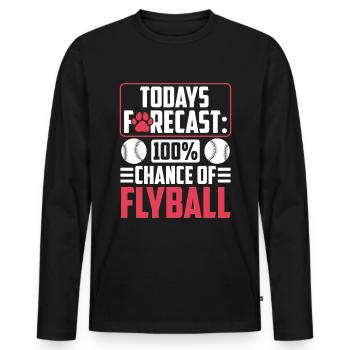 Flyball Canine Sport Agility Parcour Dog - Men's Premium Organic Long Sleeve Shirt - black - Front - Nico (187cm)