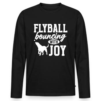 Flyball Canine Sport Agility Parcour Dog - Men's Premium Organic Long Sleeve Shirt - black - Front - Nico (187cm)
