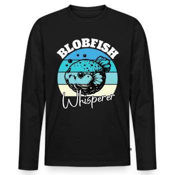 Blobfish Whisperer - Men's Premium Organic Long Sleeve Shirt - black - Front - Nico (187cm)