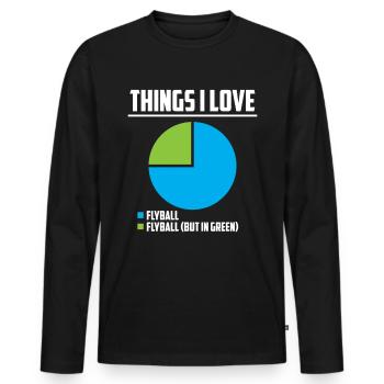 Flyball Canine Sport Agility Parcour Dog - Men's Premium Organic Long Sleeve Shirt - black - Front - Nico (187cm)