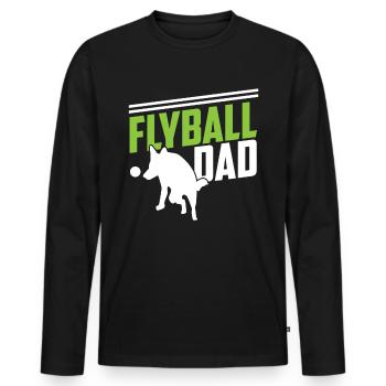 Flyball Canine Sport Agility Parcour Dog - Men's Premium Organic Long Sleeve Shirt - black - Front - Nico (187cm)