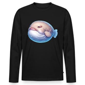Blobfish Blobfisch - T-shirt manches longues Premium bio Homme - noir - Devant - Nico (187cm)