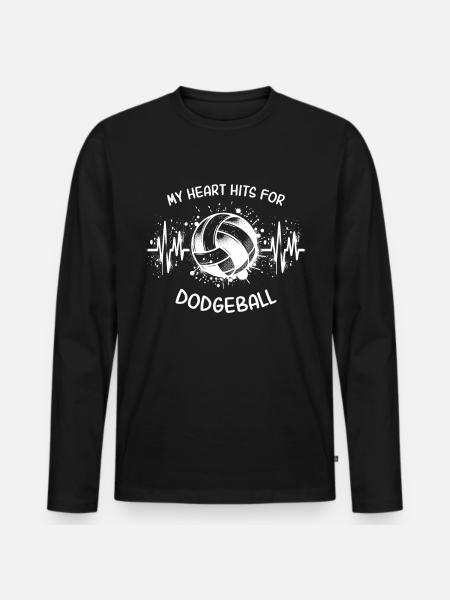 Dodgeball ECG - Men's Premium Organic Long Sleeve Shirt - black