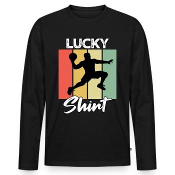 Dodgeball Player - Men's Premium Organic Long Sleeve Shirt - black - Front - Nico (187cm)