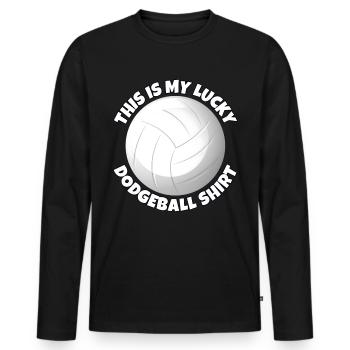 Dodgeball - Men's Premium Organic Long Sleeve Shirt - black - Front - Nico (187cm)