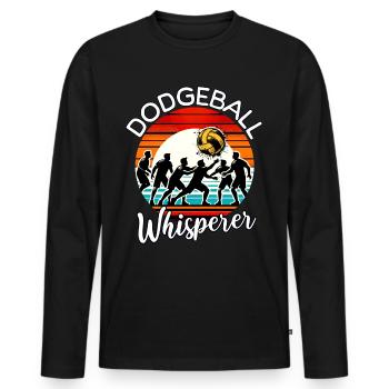 Dodgeball - Männer Premium Bio Langarmshirt - Schwarz - Vorne - Nico (187cm)