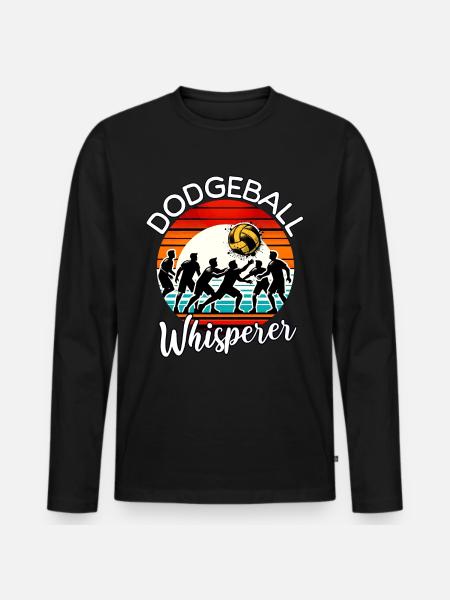 Dodgeball - Männer Premium Bio Langarmshirt - Schwarz