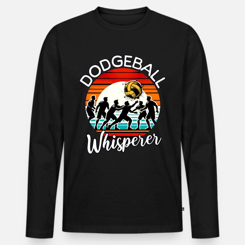 Dodgeball - Männer Premium Bio Langarmshirt - Schwarz