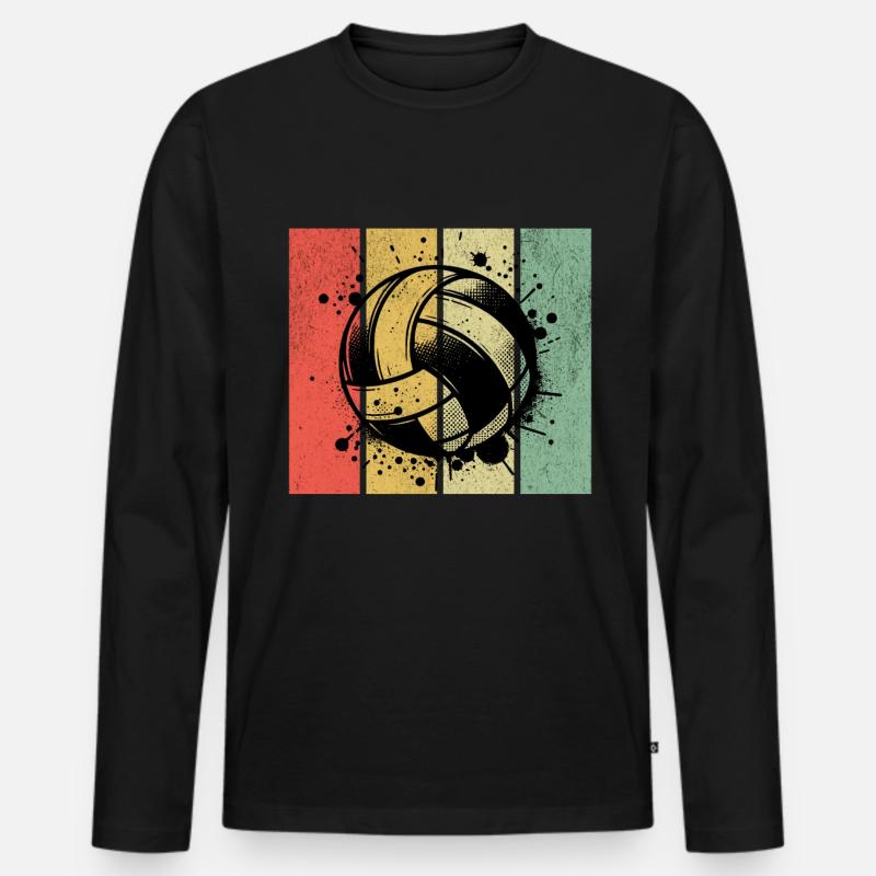 Dodgeball - Männer Premium Bio Langarmshirt - Schwarz