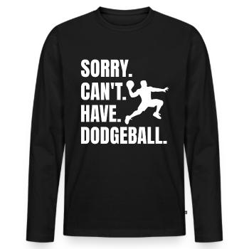 Dodgeball - Männer Premium Bio Langarmshirt - Schwarz - Vorne - Nico (187cm)