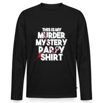 Murder Mystery Dinner plays the victim - Men's Premium Organic Long Sleeve Shirt - black - Front - Nico (187cm)