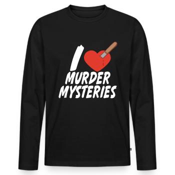 Murder Mystery Dinner plays the victim - Men's Premium Organic Long Sleeve Shirt - black - Front - Nico (187cm)