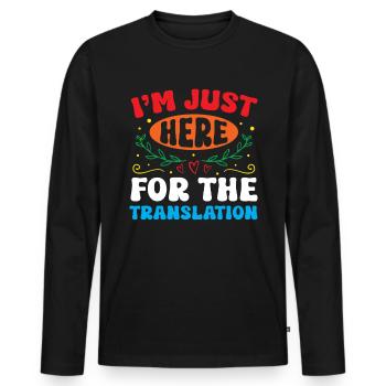 ASL Teacher American Sign Language - Men's Premium Organic Long Sleeve Shirt - black - Front - Nico (187cm)