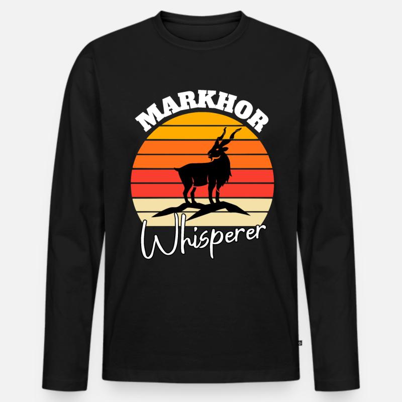 Schraubenziege Flüsterer - Männer Premium Bio Langarmshirt - Schwarz