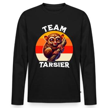 Lustige Koboldmaki Sprüche - Männer Premium Bio Langarmshirt - Schwarz - Vorne - Nico (187cm)
