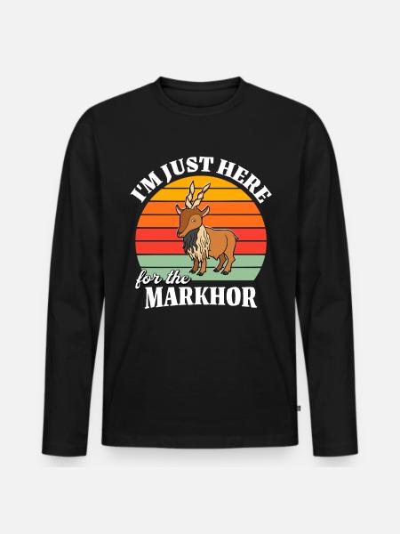 Funny Screw Goat Sayings - Men's Premium Organic Long Sleeve Shirt - black