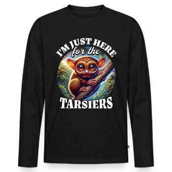 Lustige Koboldmaki Sprüche - Männer Premium Bio Langarmshirt - Schwarz - Vorne - Nico (187cm)
