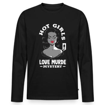 Murder Mystery Dinner, Murder Mystery Dinner - Men's Premium Organic Long Sleeve Shirt - black - Front - Nico (187cm)