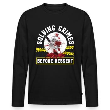 Murder Mystery Dinner, Murder Mystery Dinner - Men's Premium Organic Long Sleeve Shirt - black - Front - Nico (187cm)