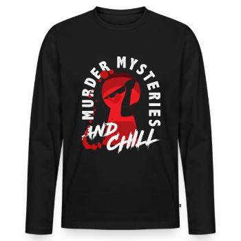Murder Mystery Dinner, Murder Mystery Dinner - Men's Premium Organic Long Sleeve Shirt - black - Front - Nico (187cm)