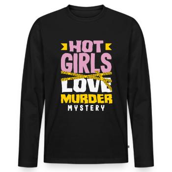 Murder Mystery Dinner, Murder Mystery Dinner - Men's Premium Organic Long Sleeve Shirt - black - Front - Nico (187cm)