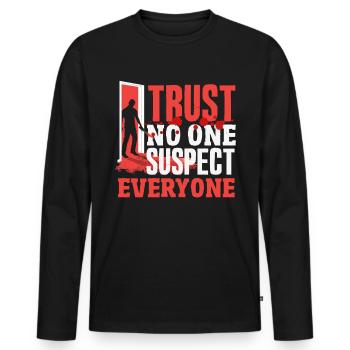 Murder Mystery Dinner, Murder Mystery Dinner - Men's Premium Organic Long Sleeve Shirt - black - Front - Nico (187cm)