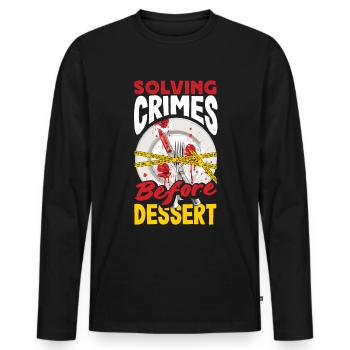 Murder Mystery Dinner, Murder Mystery Dinner - Men's Premium Organic Long Sleeve Shirt - black - Front - Nico (187cm)