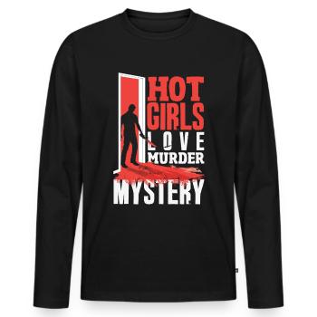 Murder Mystery Dinner, Murder Mystery Dinner - Men's Premium Organic Long Sleeve Shirt - black - Front - Nico (187cm)