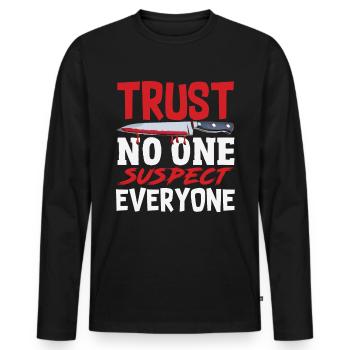 Murder Mystery Dinner, Murder Mystery Dinner - Men's Premium Organic Long Sleeve Shirt - black - Front - Nico (187cm)