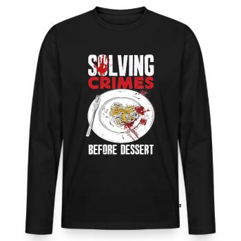 Murder Mystery Dinner, Murder Mystery Dinner - Men's Premium Organic Long Sleeve Shirt - black - Front - Nico (187cm)
