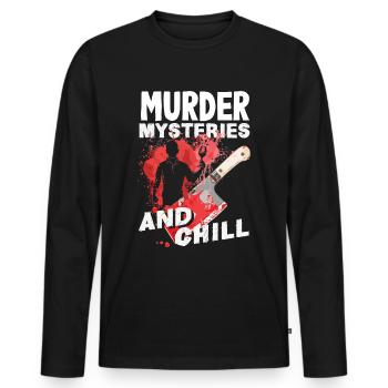 Murder Mystery Dinner, Murder Mystery Dinner - Men's Premium Organic Long Sleeve Shirt - black - Front - Nico (187cm)