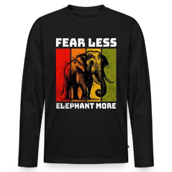 Sumatran Elephant Sumatra Elefant - Männer Premium Bio Langarmshirt - Schwarz - Vorne - Nico (187cm)